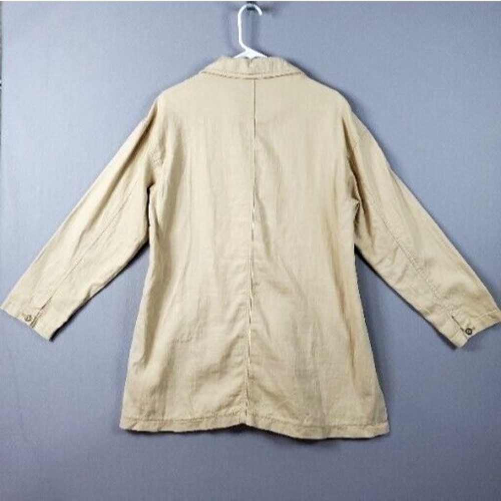 Pilcro Anthropologie Women's Size Small Blazer Long Line Boxy Linen Blend Jacket - Picture 8 of 11